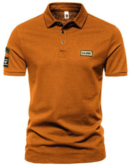 다색 반팔 남성 폴로 셔츠 유럽 아메리카 스타일 레저 자수 상의 야외용 슬림핏 얇은 티셔츠 다양한 색상 개인 취향 전통 독특 매력 체형 쾌적한 착용감 골프 티셔츠 POLO