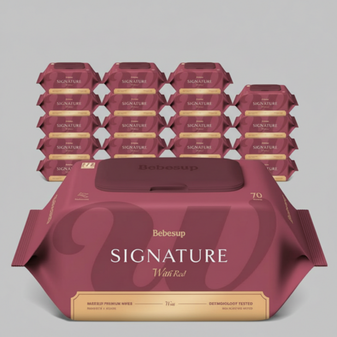 베베숲 시그니처 위드 레드 물티슈 캡형 70매 20팩, 80g