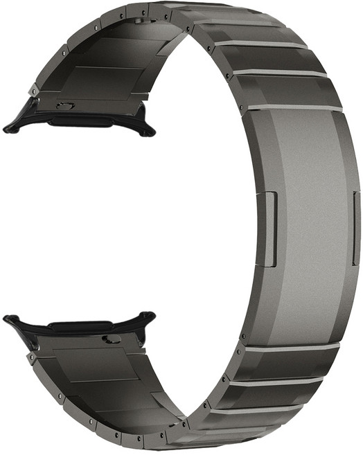 더조은셀러 커넥프리 시계줄 스트랩 프라임 링크 이지핏 메탈 스트랩 공구없이 길이조절 갤럭시워치 울트라 호환, 1개, 티타늄 그레이(블랙커넥터)