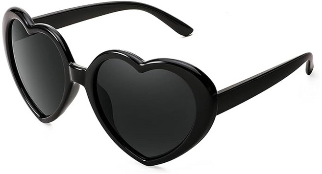 FEISEDY 큐티 하트 자외선 차단 선글라스 편광 UV400 커플 데이트 선물 B2337
