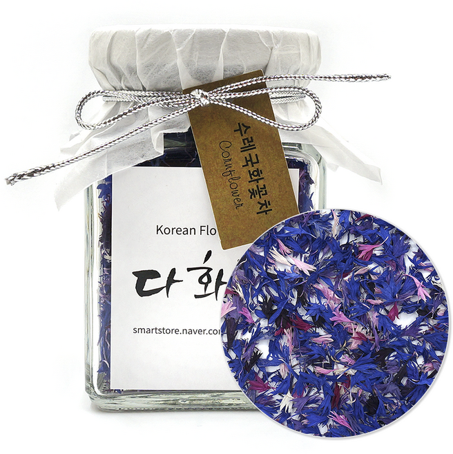 다화랑 수레국화 꽃차 4g, 유리병, 1개, 1개입