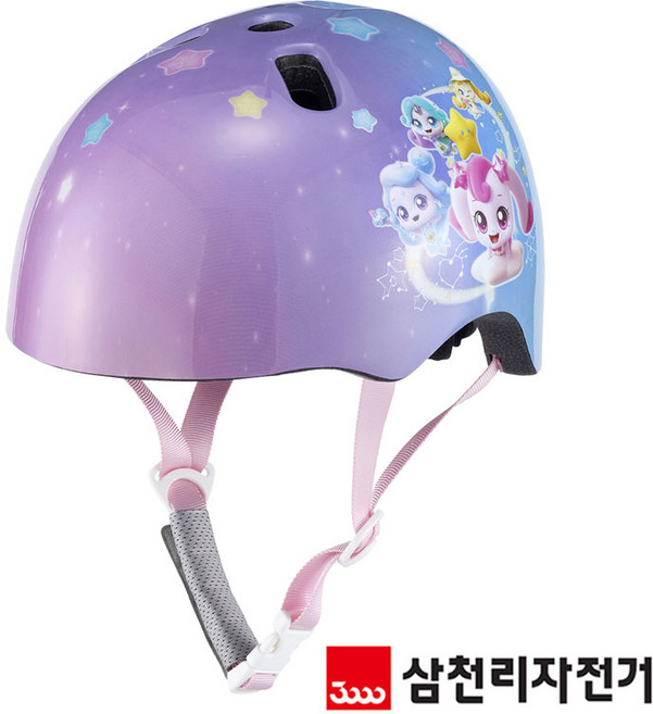 삼천리 캐치티니핑 정품 슈팅스타 어반헬멧 퍼플 하츄핑 캐릭터 여아 자전거 킥보드 보호장구, 삼천리 레전드 캐치티니핑 어반헬멧, 1개