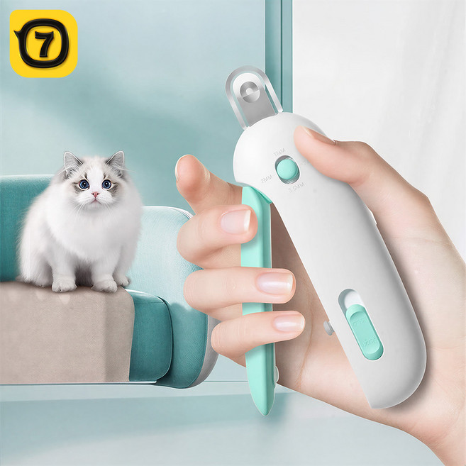 애견미용가위 고양이발톱깎기, 1개, 푸른 색(QW1743)