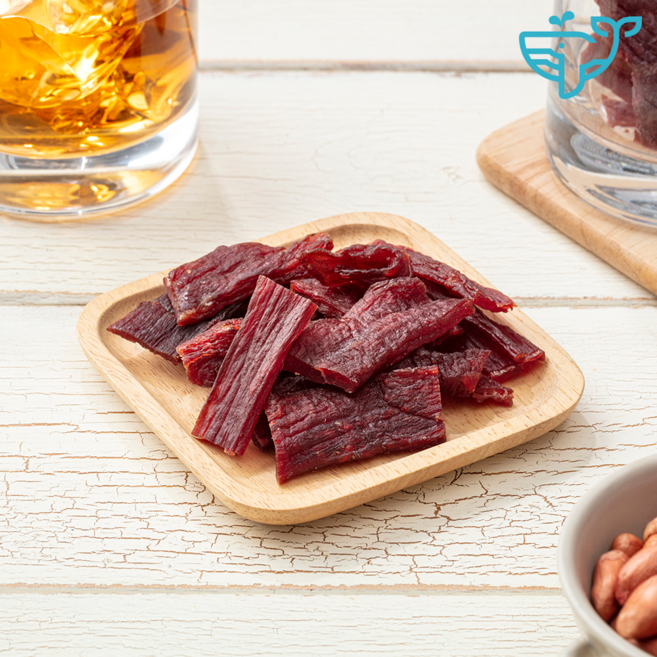 호주산 우육포 우둔살 소고기 육포 간식 안주 소육포, 2개, 120g