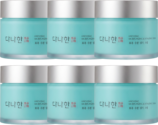 다나한 효용 수분생기크림, 6개, 150ml