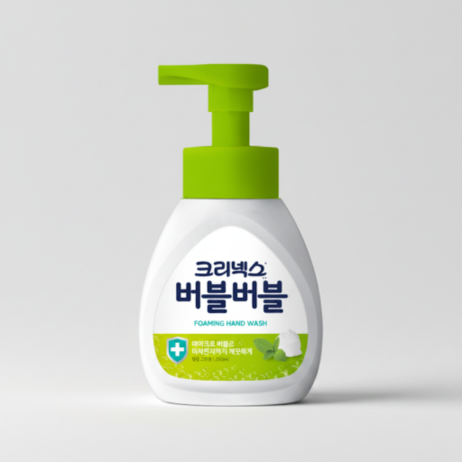 크리넥스 버블버블 핸드워시 힐링그린 250ml, 1개