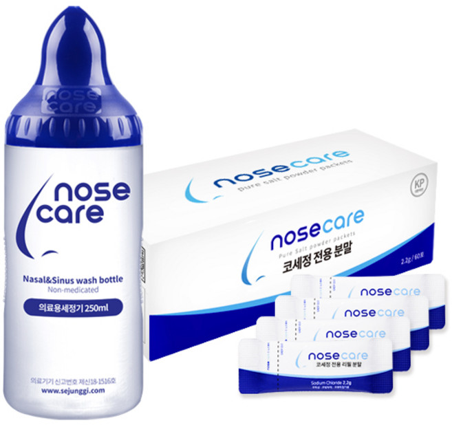 노즈케어 코세척기 250ml + 전용분말(60포), 1개