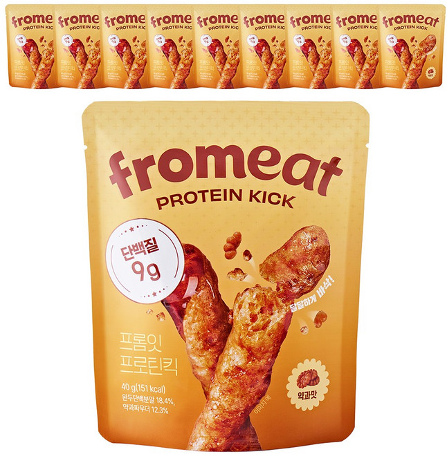 [다이어터 간식] 프롬잇 프로틴킥 약과맛 고단백 과자 캬라멜st 인절미맛, 10개, 40g