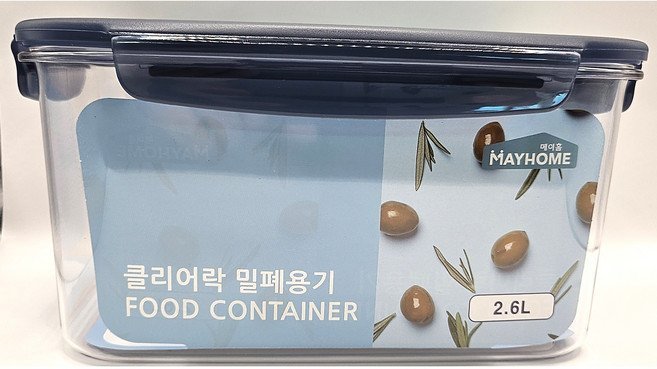 클리어락 직사각 2600ml, 1개