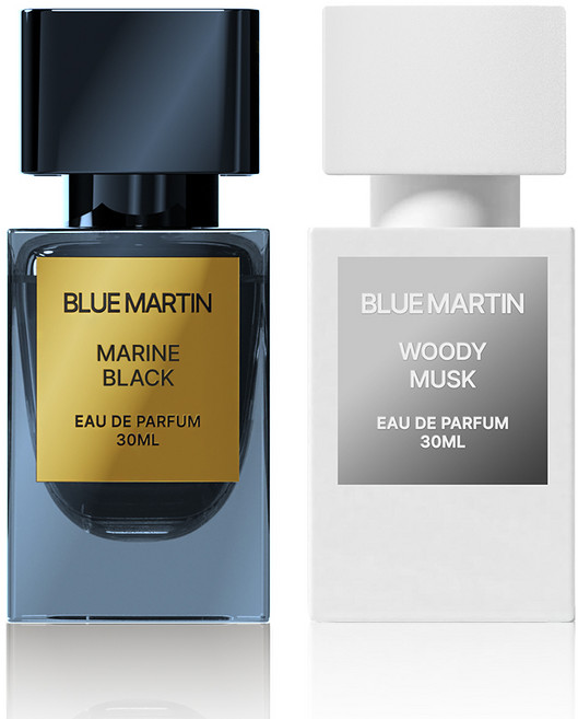 블루마틴 마린블랙 우디머스크 세트 남자향수 남성향수 우디향 머스크향 시트러스 니치향수, 2개, 30ml