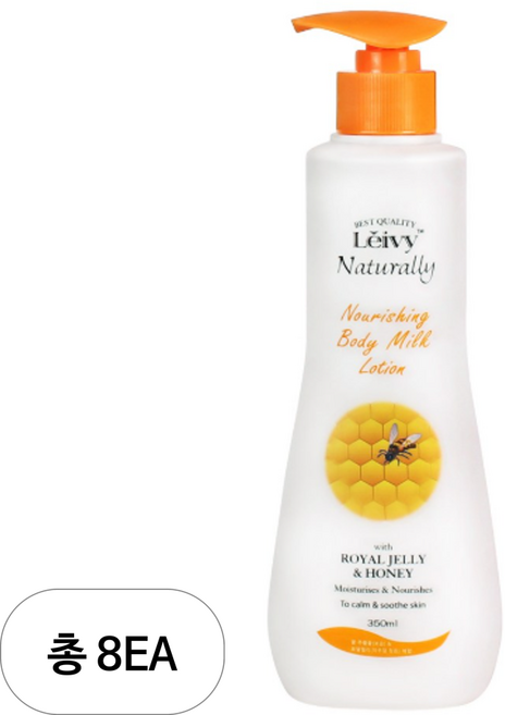 Leivy 로얄젤리 바디로션 플로럴 허니향, 350ml, 8개