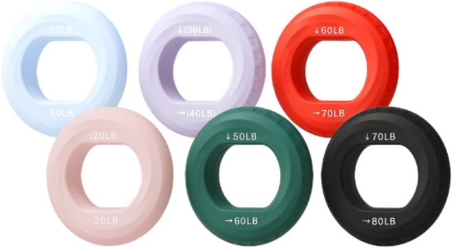 디오이보 핸드핏링 휴대용 실리콘 악력기, 1개, 블랙