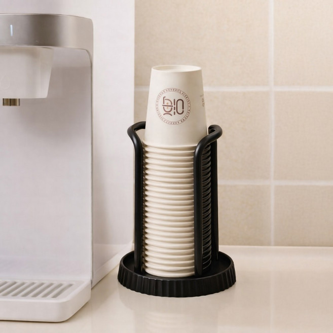 스탠드 종이컵 디스펜서 블랙