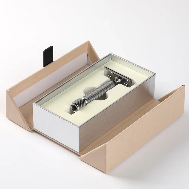 야치 수염 면도기 야치 BAENZIGER 스테인리스 스틸 안전 면도기, 01 RAASS2586