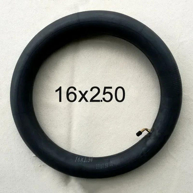16 인치 고무 내부 튜브 16x2.125 전기 스쿠터 자전거 사이클링 타이어 검정색, 16x2.50, 1개