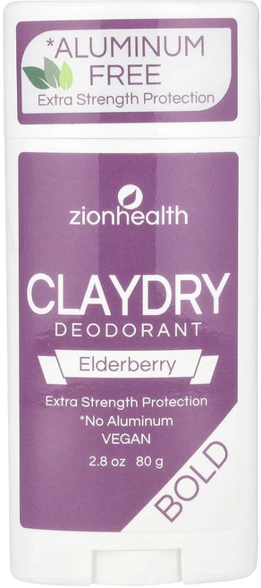 Zion Health Bold ClayDry 데오드란트 Elderberry 2.8oz(80g), ZionHealthBoldClayDry데오드란트Elde, 80g, 1개 - 쿠팡