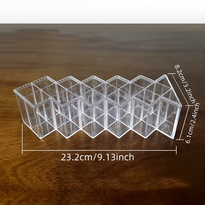 수채화 물감 보관 상자 색상 혼합 상자 수채화 물감 튜브 투명 디스플레이 상자 데스크탑 선반, 02 16 grid uncovered, 02 16 grid uncovered