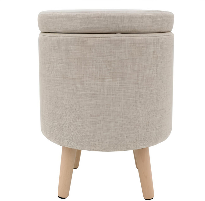 밴프 마인 패브릭 수납스툴, 오트밀, 1개