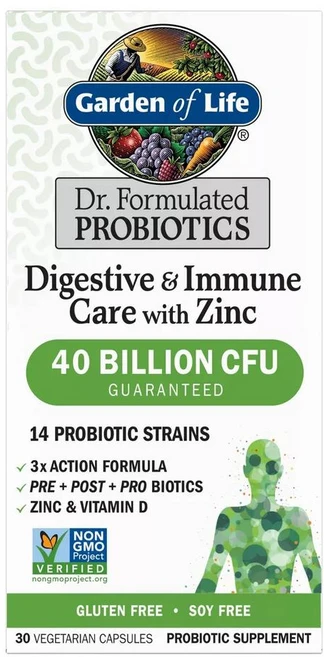 가든오브라이프 다이제스티브 + 이뮨 프로바이오틱 캡슐즈 Garden of Life Digestive + Immune Probiotic Capsules 30정, 1개 - 쿠팡