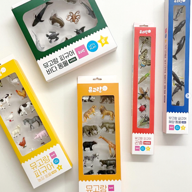 뮤고랑 미니 피규어 5종 세트 (곤충 농장 바다 야생 해양 동물 MINI), 1개