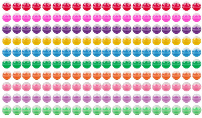 투데이리빙 200개입 세트 35mm 반투명 뽑기 캡슐 토이 경품 추첨 랜덤 원형 가챠 대용량 뽑기공 에그 파스텔 캡슐통, 200개