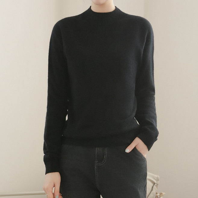 클레이스 울100% 캐시미어 반폴라 하프터틀넥 니트