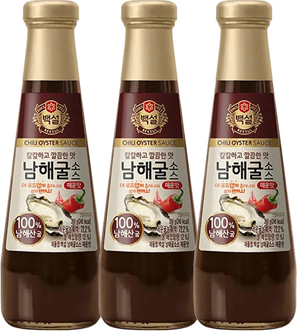 백설 매운굴소스350g백설 소스류>>굴소스, 350g, 3개