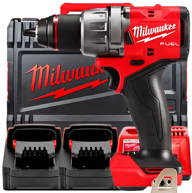 밀워키 M18 FPD3 18V 5.0Ah 호환 배터리 2개 세트 충전 해머 드라이버 무선 전동 드릴 M18 FPD3 502X, 1개