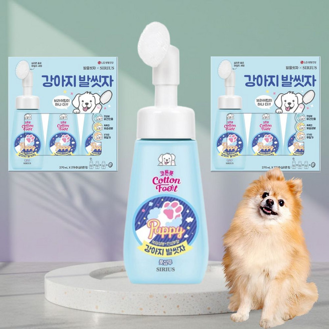 LG생활건강 시리우스 강아지 발씻자 270ML, 6개