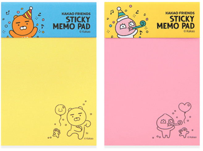 카카오프렌즈 해피모먼트 직사각 점착 메모지, 어피치