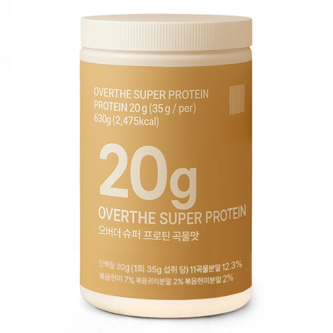 오버더 슈퍼 프로틴 곡물맛, 1개, 630g - 쿠팡