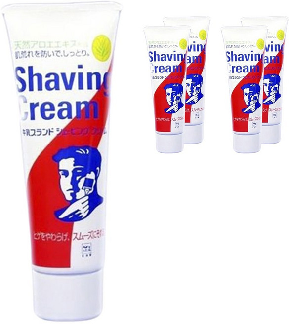 카우 쉐이빙크림, 80g, 5개