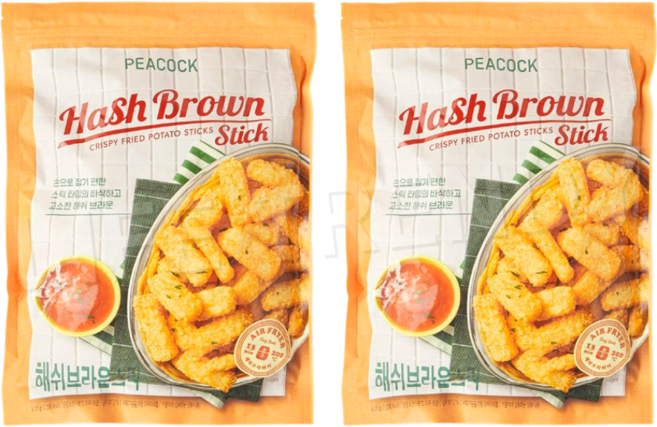 피코크 해쉬브라운 스틱, 600g, 2개