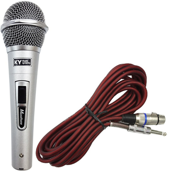 금영 다이나믹 노래방마이크 유선마이크 KY M-600 마이크줄 포함