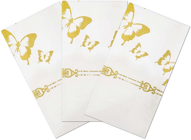 네모냅킨 디너 - 호텔 레스토랑 식당 고급휴지 무형광, 1세트, 디너냅킨 나비 백색(접지), 500개