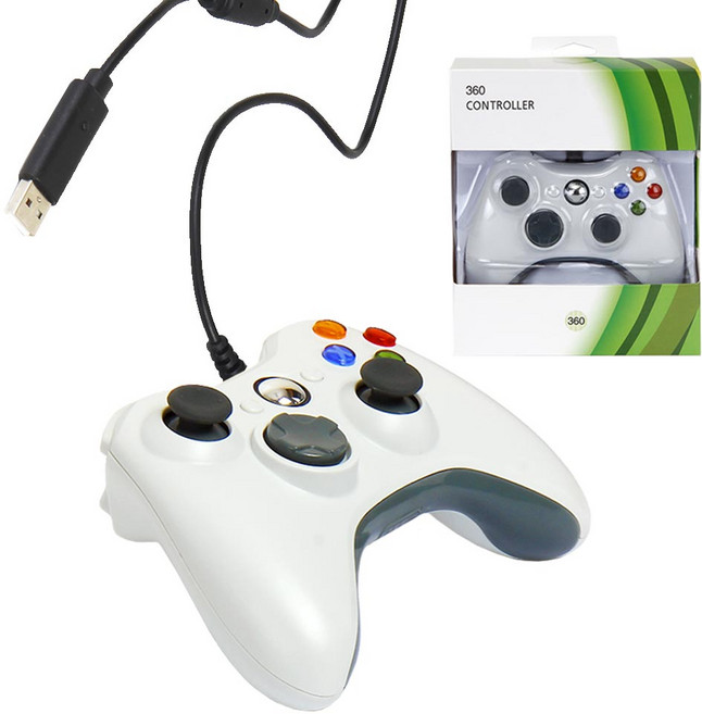 PC 모바일 엑박 xbox 360 호환 게임패드, 1개, 360호환게임패드, WHITE