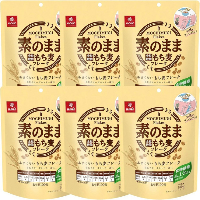 스위트리스 보리 플레이크, 180g, 6개