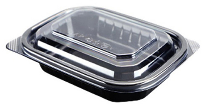 팜스용기 일회용 도시락용기 DS-201 블랙, 1개, 100개