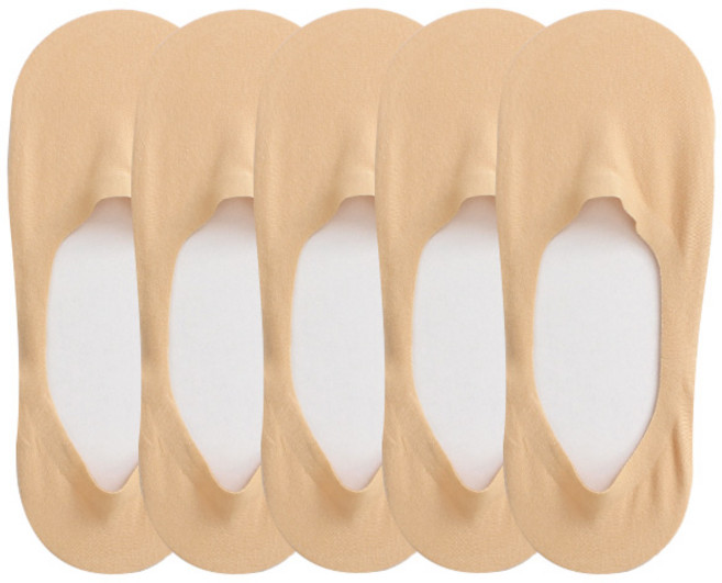 여자 페이크삭스 360도 전체 실리콘 덧신 양말 5켤레 세트 미끄럼방지 벗겨지지 않는 여름 양말 얇은 베스트