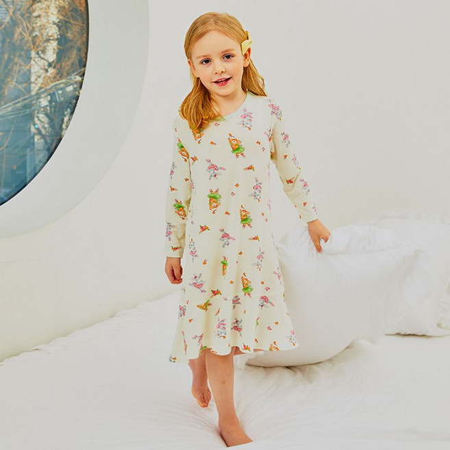 오가닉맘 마이러키긴소아동원피스잠옷 MJSSSW09