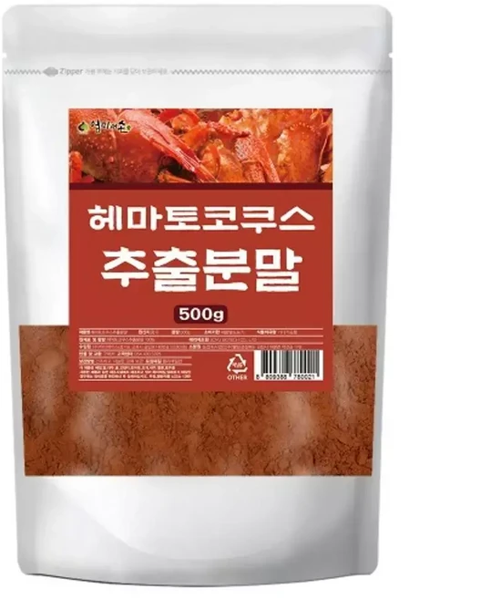 (튼튼)엄마애손 헤마토코쿠스추출분말 가루 몸에좋은 에좋은 쿠스분 선물용 부모님, 1개, 500g