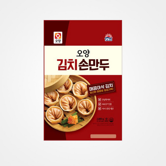 [사조오양] 김치 손만두 2.8kg, 1개