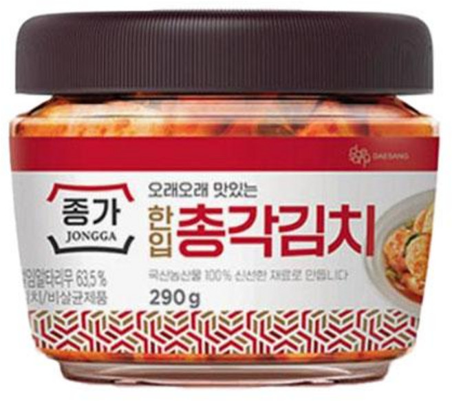 [종가] 종가 한입 총각김치, 1개, 290g