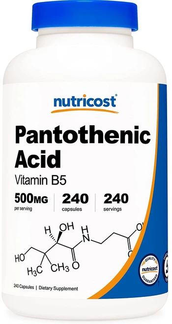 뉴트리코스트 판토세닉 애시드 비타민 B5 500mg 캡슐, 1개, 240정 - 쿠팡