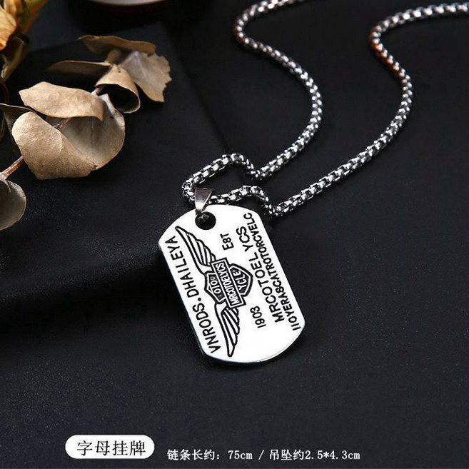 鈦鋼機器人項鍊 男女潮流嘻哈個性掛件配飾