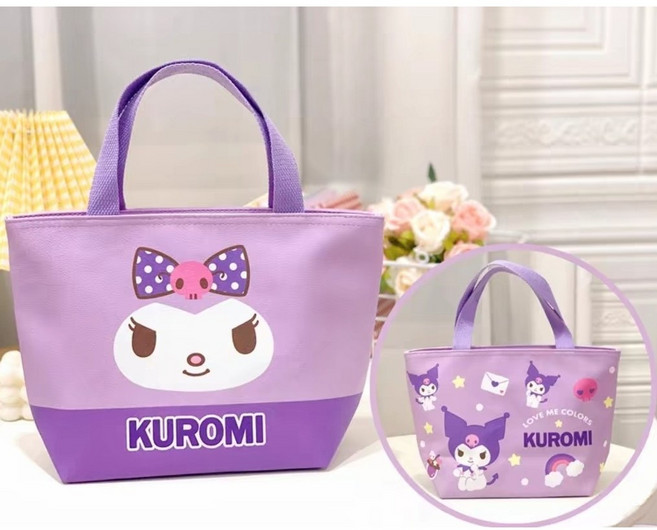 조하네샵 NEW 산리오 캐릭터 도시락가방 런치백 보온보냉백, 쿠로미, 1개