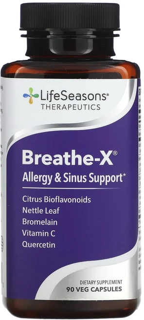 LifeSeasons Breathe-X 알레르기 & 비강 지원 베지 캡슐 90정, LifeSeasonsBreatheX알레르기비강지원베지캡, 1개 - 쿠팡