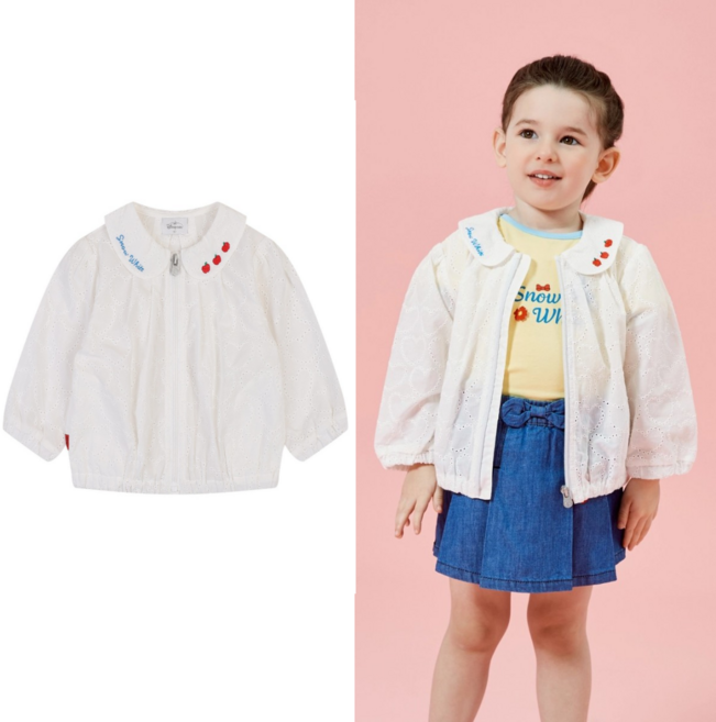 아가방 아기 유아 여름 이월 여아 이쁜 외투 백설공주하트아일렛 집업점퍼