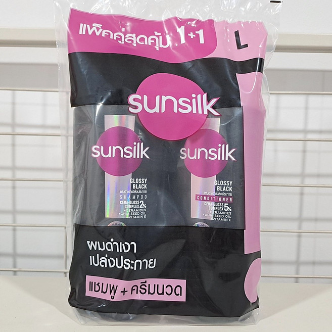 태국 썬실크(Sunsilk) 샴푸1통+컨디셔너1통 세트상품 블랙샤인 Black Shine, 1개, 625ml