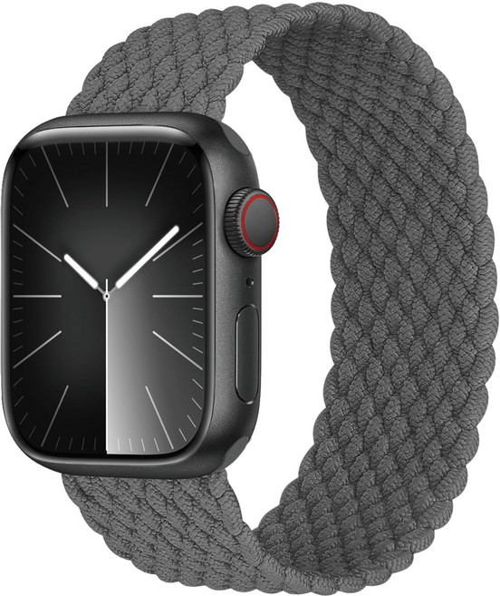 밴드톡 애플워치 호환 브레이드 스포츠 솔로루프 나일론 스트랩 11 10 9 8 3 7 6 5 울트라1/2/3 SE1/2/3, 그레이